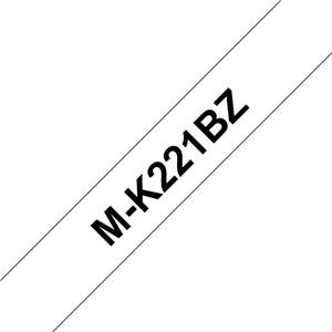 Brother Nastro Nero su bianco M-K221BZ M-K221 9 mm x 8 m, non laminato