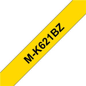 Brother Nastro Nero su giallo M-K621BZ M-K621 9 mm x 8 m, non laminato