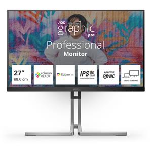 AOC MONITOR 27  IPS 16:9 4MS 420 CDM, USB-C, PIVOT, DP/HDMI